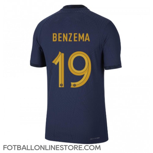 Billige Frankrike Karim Benzema #19 Hjemmetrøye VM 2022 Kortermet
